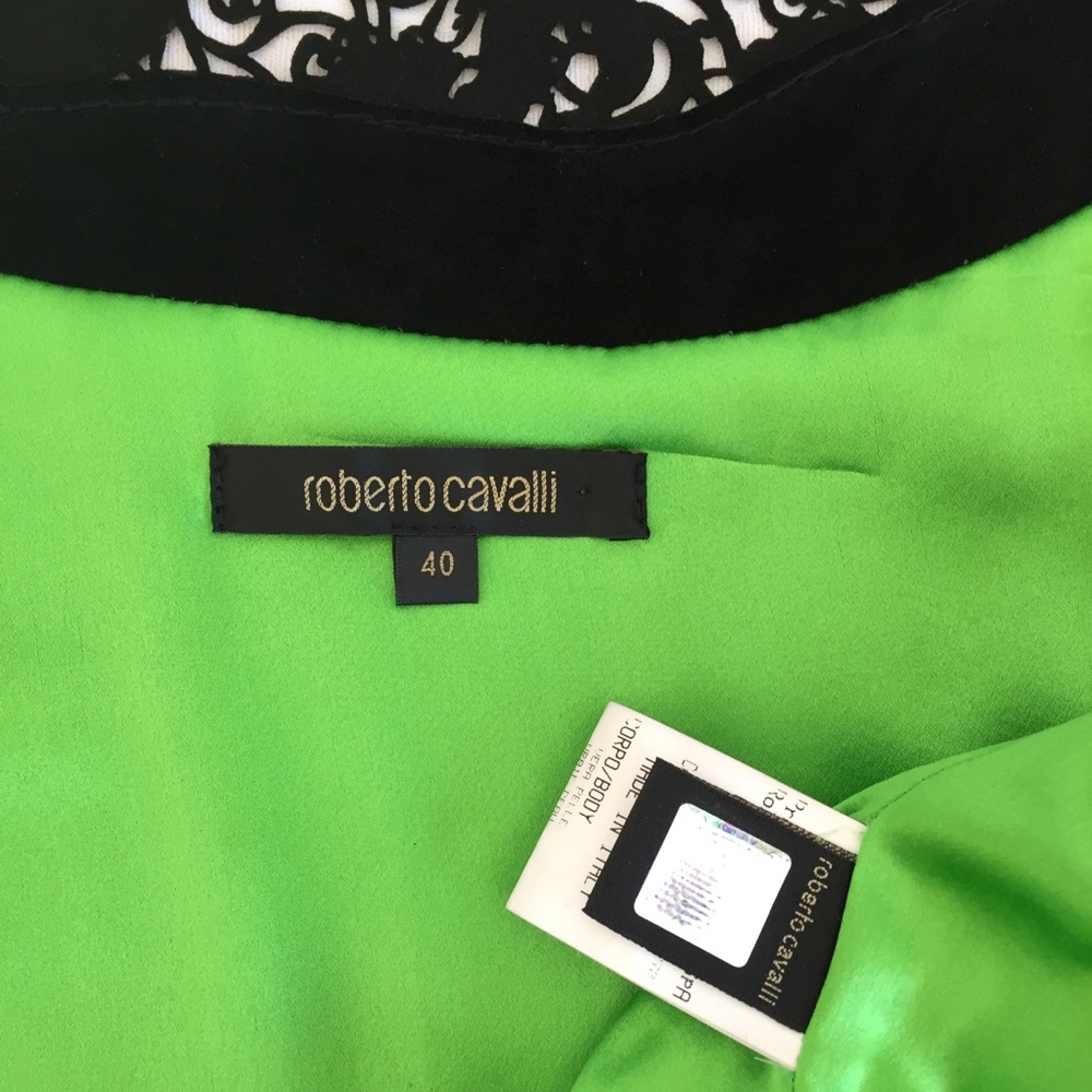 Roberto Cavalli dragon laser cut leather jacket - Picture 12 of 13